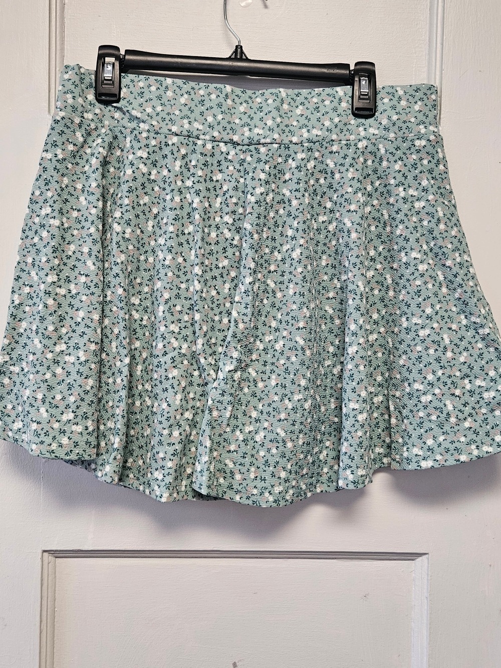 Doublju Mint Green Floral Circle Skirt 1X-3XL - Picture 3 of 4